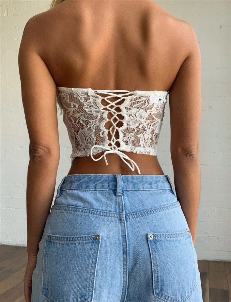 Corset Bustier Fleuri Dentelle