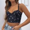 Corset Bustier Fleuri Femme