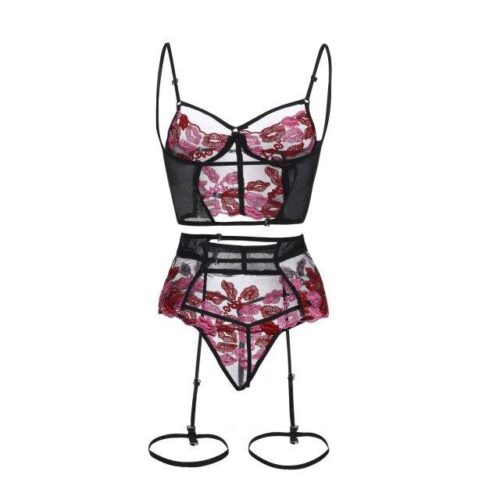 Haut-Corset-dentelle-noir-rouge.jpg Corset Dentelle <br> Haut Sexy