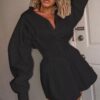 Robe Chemise <br> Corset noir