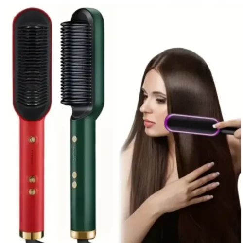 Brosse lissante électrique PTC, sèche-cheveux