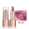 Rouge à lèvres rose luxueux à paillettes