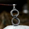 Collier pendentif serpent vintage pour homme