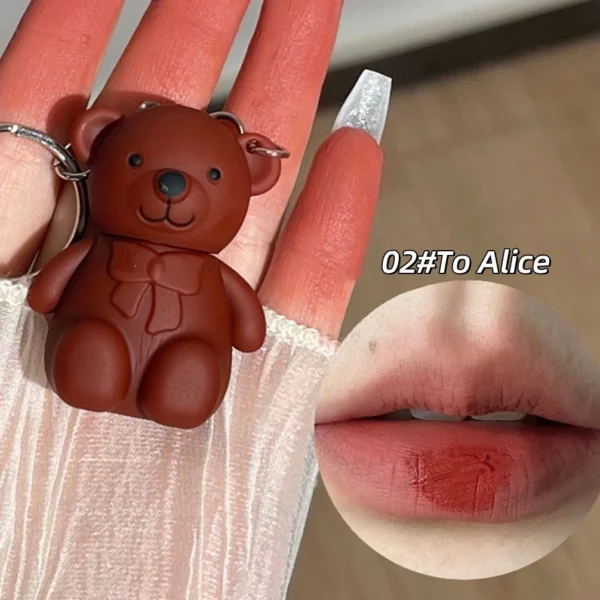 Glosse à lèvres liquide mat nude ours mignon