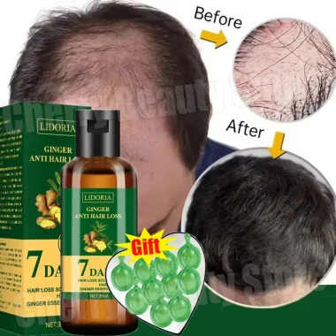 Huile gingembre pour une croissance des cheveux