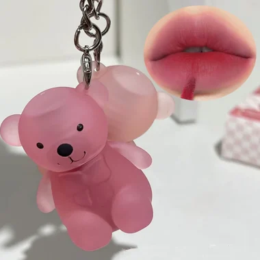 Porte-clés ours mignon, gloss à lèvres