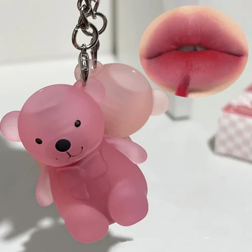 Porte-clés ours mignon, gloss à lèvres