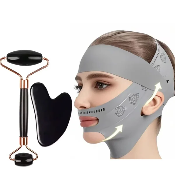 Rouleau de massage facial et outil Gua Sh
