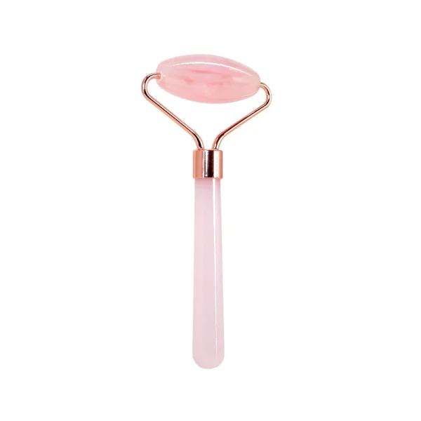 Rouleau de massage facial en quartz rose