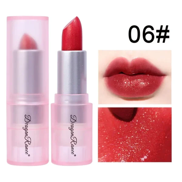 Rouge à lèvres pailleté longue tenue