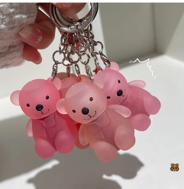 Porte-clés Lèvres Ours Mignon Gloss à Lèvres