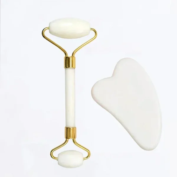 Rouleau de jade naturel pour le visage (Gua Sha)