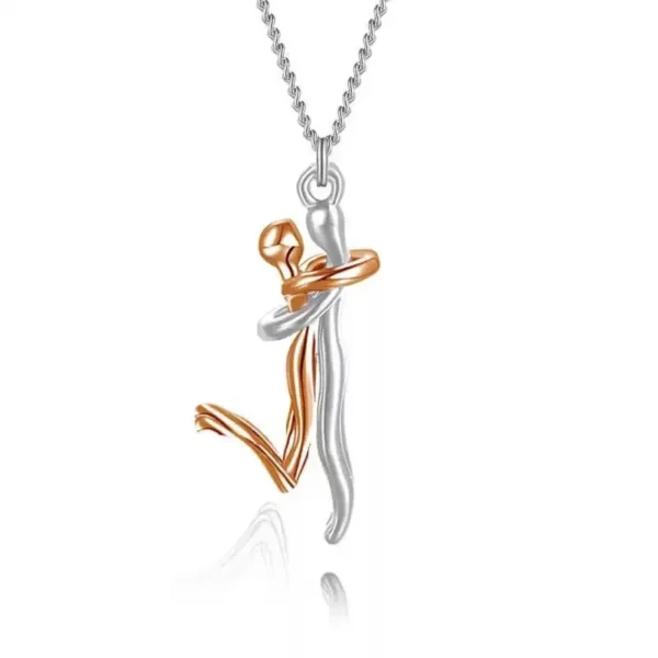 Collier Bicolore , Pendentif Mère et Enfant