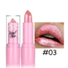 Rouge à lèvres rose luxueux à paillettes