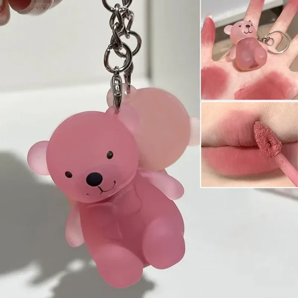 Glosse Porte-clés ours mignon naturel