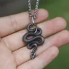 Collier pendentif serpent gothique pour homme