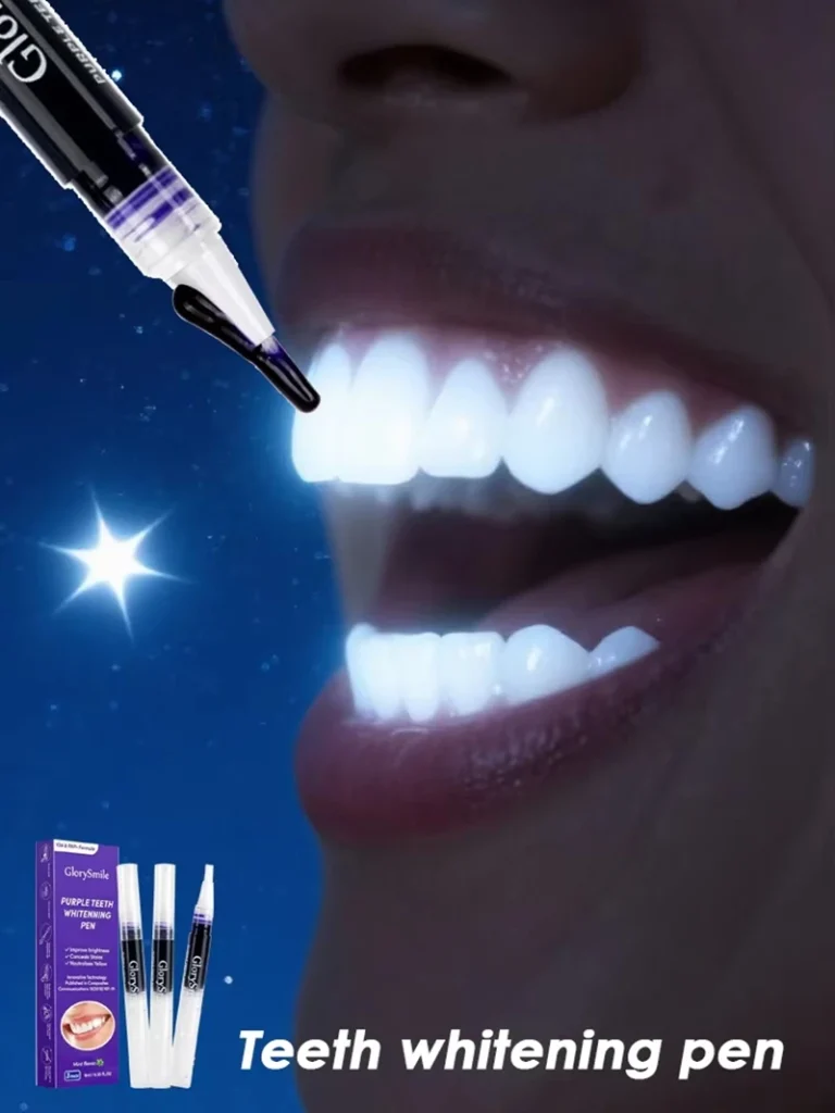 Stylo blanchissant magique violet pour les dents
