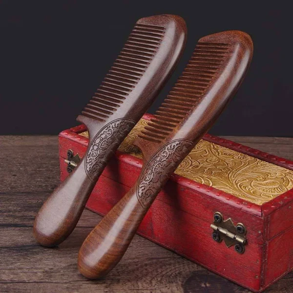 Peigne unisexe en bois de santal naturel