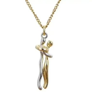 Collier de couple créatif bicolore pour la Saint-Valentin