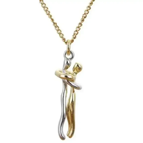 Collier de couple créatif bicolore pour la Saint-Valentin