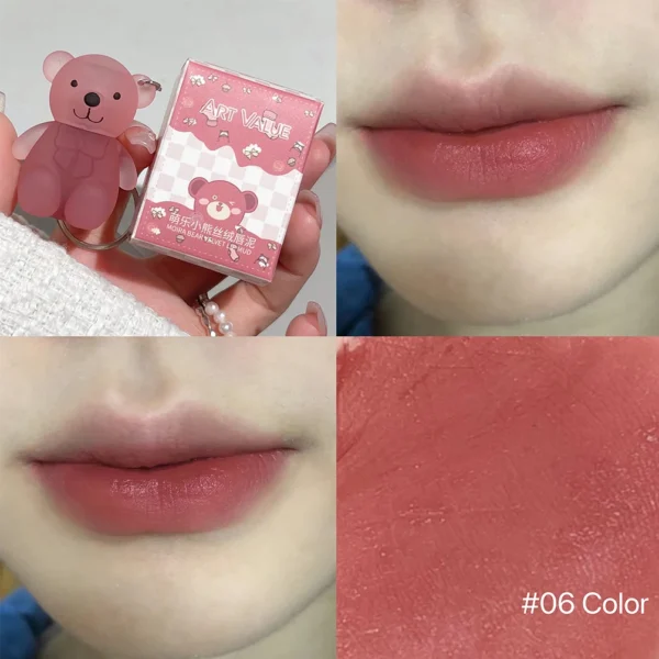 Glosse Porte-clés rouge à lèvres liquide ours mignon
