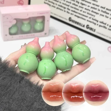 Gloss à lèvres en forme de courgette naturel