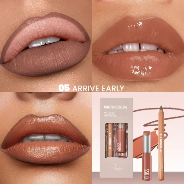 Coffret cadeau huile à lèvres Pudaier Lip Line Wet Gloss