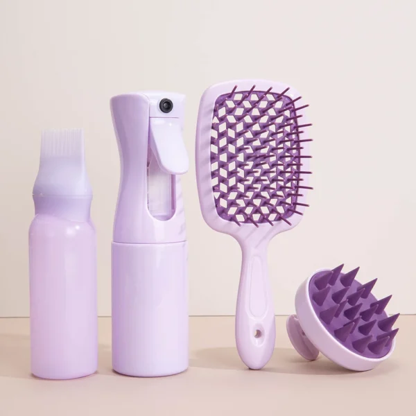 Ensemble de 4 peignes de massage du cuir