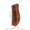 Peigne en bois naturel, peigne à cheveux en bois de santal,