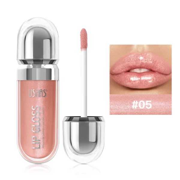 Gloss à lèvres pailleté longue tenue effet miroir