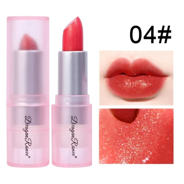 Rouge à lèvres pailleté longue tenue
