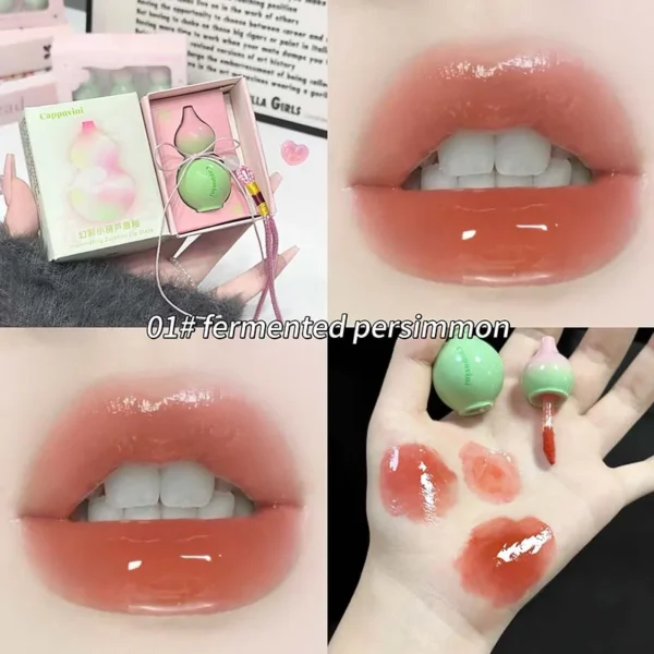 Gloss à lèvres en forme de courgette naturel