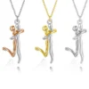 Collier pendentif chic noir « Câlin »