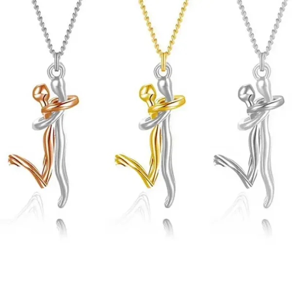 Collier pendentif chic noir « Câlin »