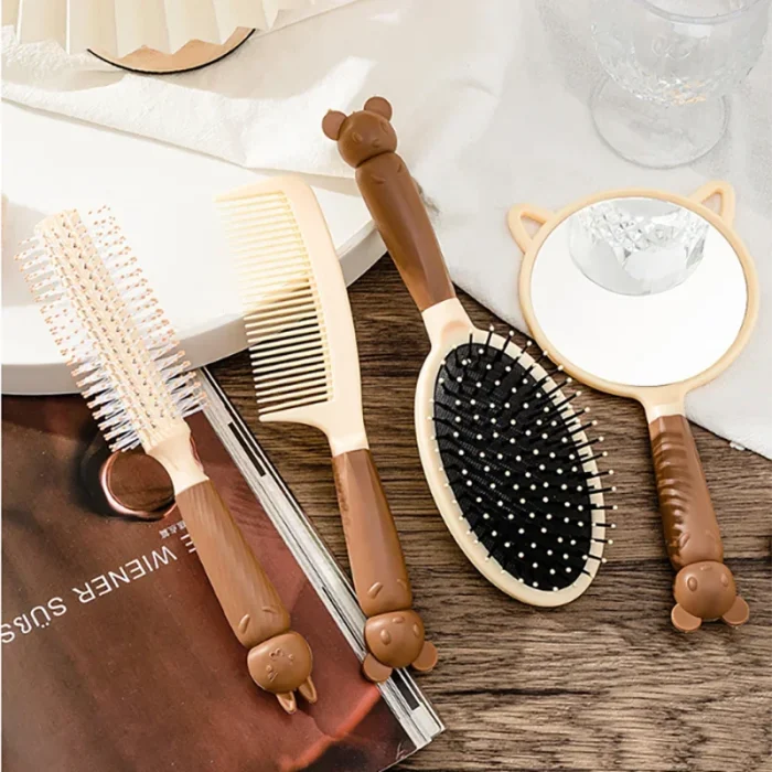 S59336f0c282c48f88b25f7d323afa2ba9.webp 4Pcs Flexible Anti-static Hairdressing Styling Comb Hair Combs Wet and Dry Hair Brush Massage Comb Hair Brush Styling Comb