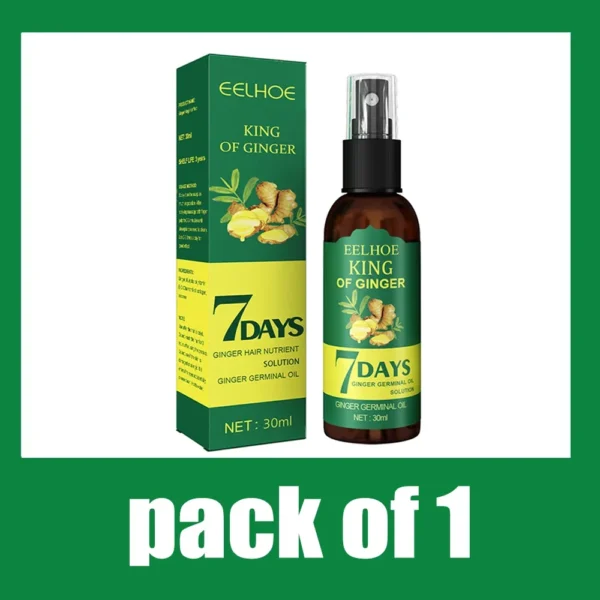 Huile gingembre en spray pour la repousse des cheveux
