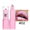 Rouge à lèvres rose luxueux à paillettes