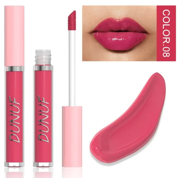 Glaze Miroir Rose Nude Brun 16 Couleurs Gloss à Lèvres
