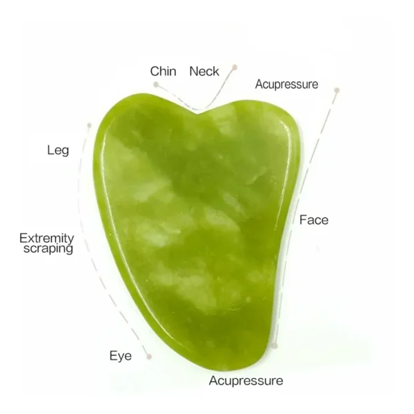 Rouleau de jade naturel pour le visage (Gua Sha)