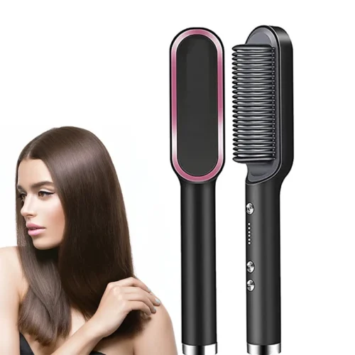 Brosse lissante électrique à ions négatifs