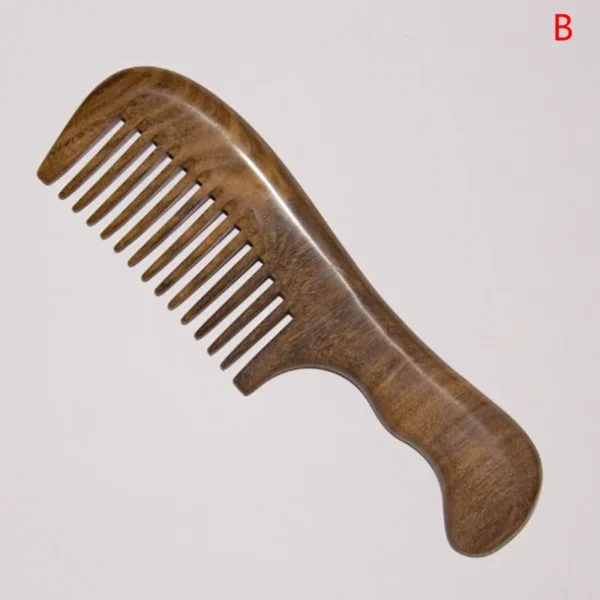 Peigne à cheveux en bois de santal naturel
