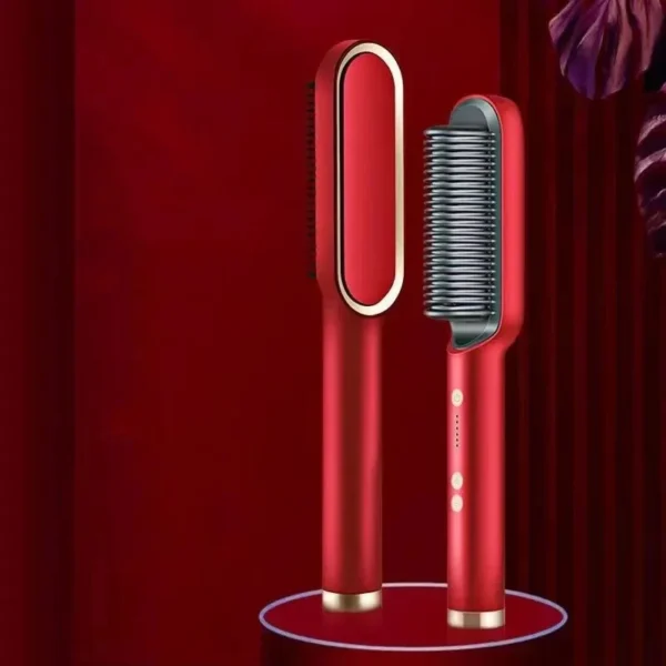 Brosse lissante électrique PTC, sèche-cheveux