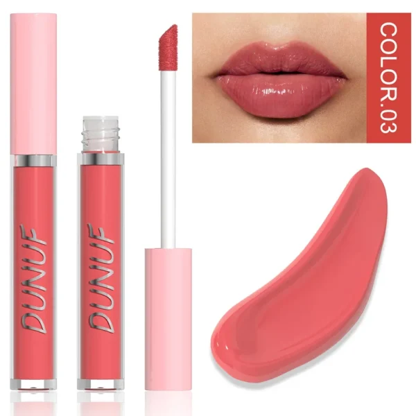 Glaze Miroir Rose Nude Brun 16 Couleurs Gloss à Lèvres