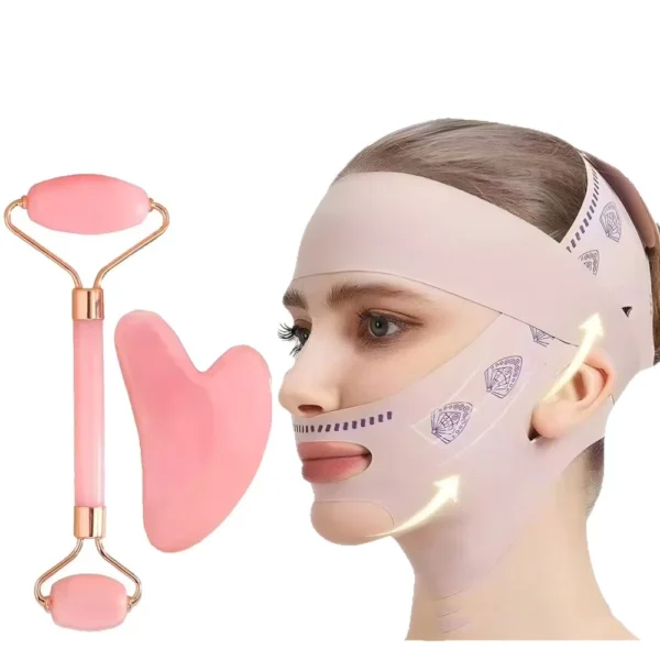 Rouleau de massage facial et outil Gua Sh