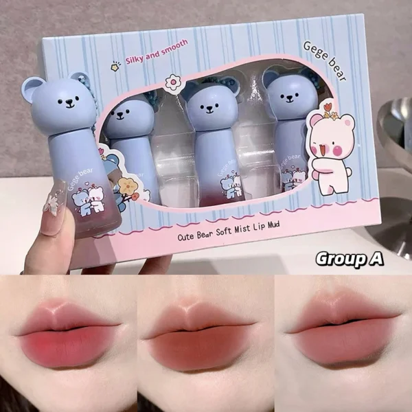 Gege Bear Cute Bear Pendentif Gloss à Lèvres Mat