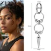 Boucles d'oreilles ZEMO à crochet (1 pièce) en acier