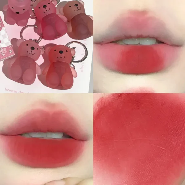 Porte-clés ours mignon, gloss à lèvres