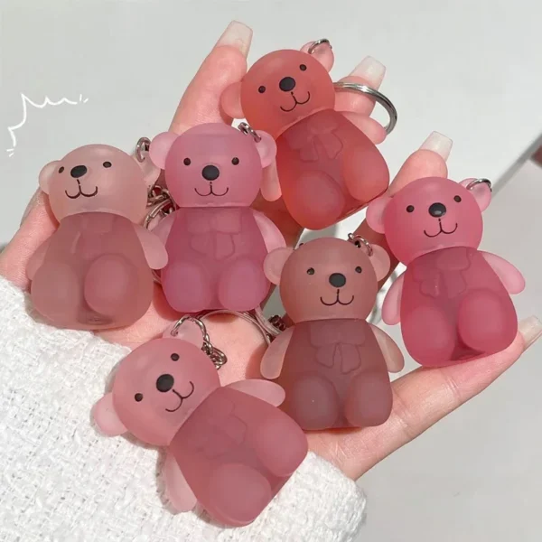 Porte-clés ours mignon, gloss à lèvres