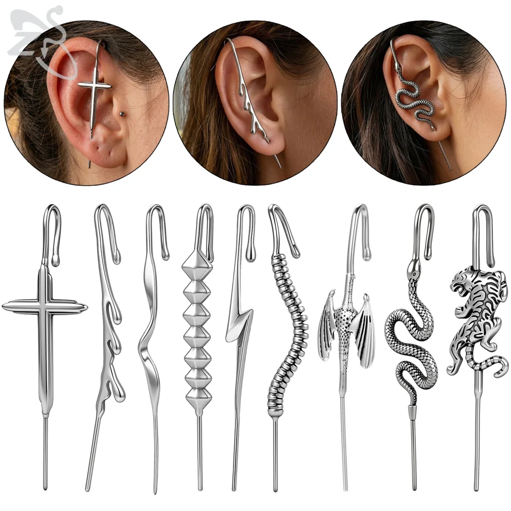 Boucles d'oreilles manchette pour femmes