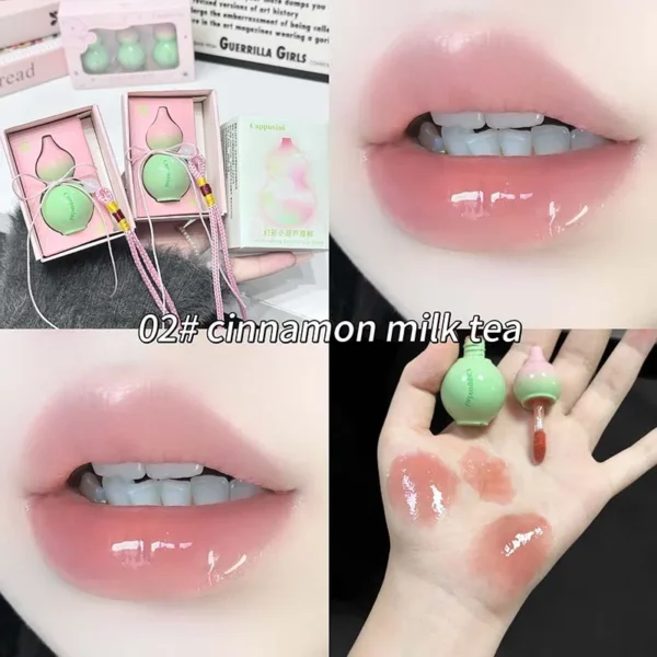 Gloss à lèvres en forme de courgette naturel